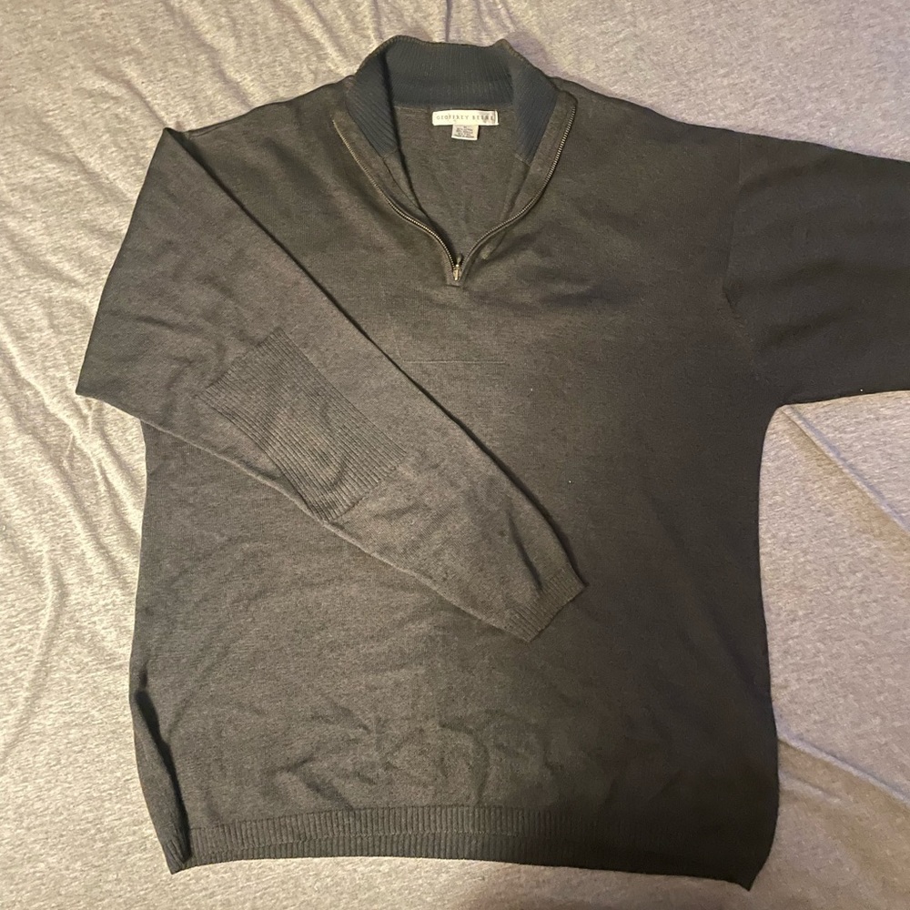 Grey Quarter-zip Sweater